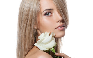 Woman flower portrait romanticism white - constance copeman free wallpaper