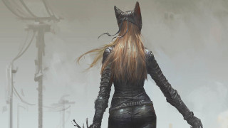 Woman cat suit cat mask - a woman in a cat suit free wallpaper