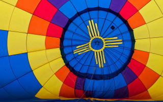 Colorful hot air balloon blue 18 - a colorful hot air balloon free wallpaper
