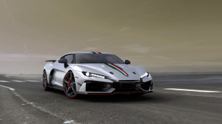 White sports car red green - hood free wallpaper
