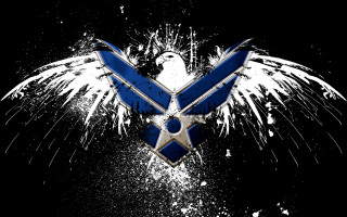 Blue white bird wings black - plain free wallpaper