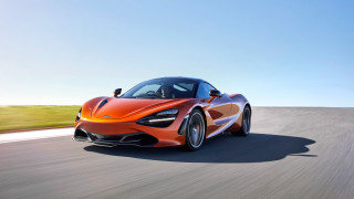 Orange sports car road grass - a orange sports car free wallpaper