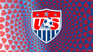 Soccer ball red blue hearts - a soccer ball free wallpaper for desktop