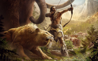 Man bow arrow large animal - a bow and arrow free wallpaper