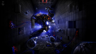 Futuristic cyberpunk biomechanical glowing honeycomb - biomechanical free wallpaper