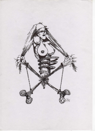 Woman skeleton sword skull crossbones - a skeleton holding free wallpaper for mobile