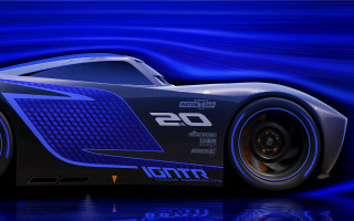 Futuristic car blue wave photorealism - a blue wave free wallpaper