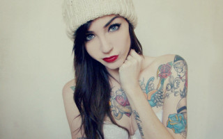 Aramenta tattoo beanie blue rose - tattoo free wallpaper
