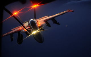 Epsylon point fighter jet explosion - a red tail light free wallpaper