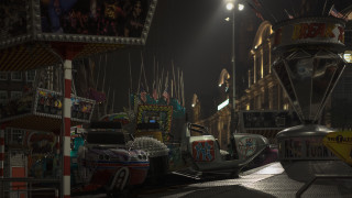 Carnival night architecture cityscape bridge - kitsch movement free wallpaper for desktop