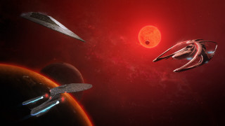 Space ships red planet sunset - a group of ships free wallpaper