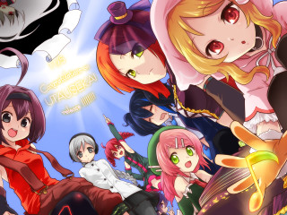 Anime girls colored hair makeup 3 - wearing different outfits free wallpaper