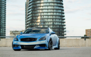 Blue car cityscape building motor - gradient light blue free wallpaper for desktop