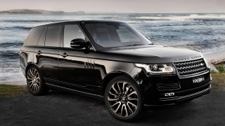 Black range rover ocean beach - wave free wallpaper for desktop