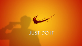 Man camera justdoit blood splatter - it in front free wallpaper
