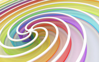 Colorful swirl white center opart - a white center in the middle free wallpaper