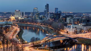 City skyline bridge river night 34 - danube school free wallpaper for desktop