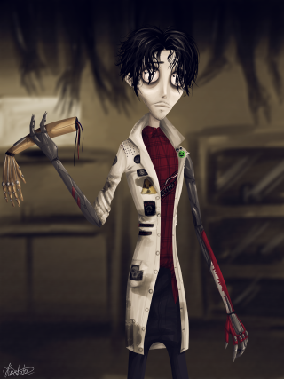 Cartoon character bloody knife bloody - biopunk free wallpaper for mobile