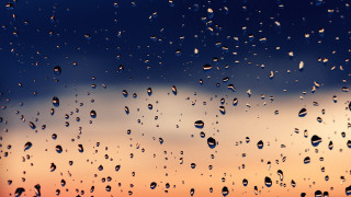 Rainy window sunset clouds petals - sunset free wallpaper
