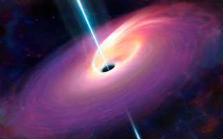 Black hole purple galaxy space - a black hole in the center free wallpaper