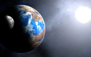 Space planet moon star sun 2 - a planet free wallpaper for desktop