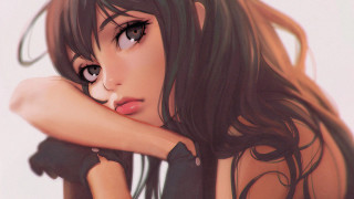 Gothic anime woman long hair - stanley artgerm lau free wallpaper
