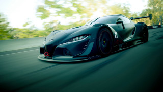 Blue sports car road trees - the car free wallpaper for desktop