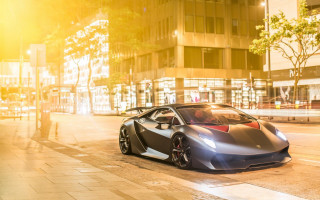 Car street building man sunset - the side of a street next free wallpaper