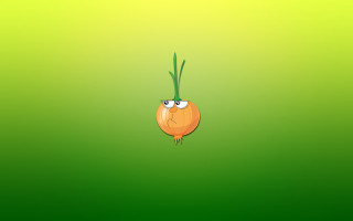 Cartoon onion sad face green - objective abstraction free wallpaper