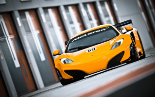 Yellow sports car race track 5 - a number free wallpaper