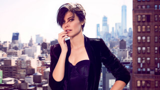 Woman black dress city skyscrapers - barbara greg free wallpaper for desktop