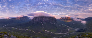 Mountain road river clouds sky - david paton free wallpaper
