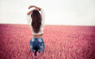 Woman tallgrass back hands on - tall grass free wallpaper for desktop