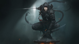 Woman sword demon fantasy armor - clint cearley free wallpaper