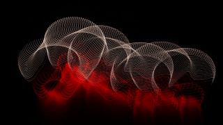 Red white circles black red - a red light in the middle free wallpaper