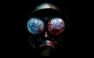 Gasmask blood redlight biopunk space - a gas mask free wallpaper