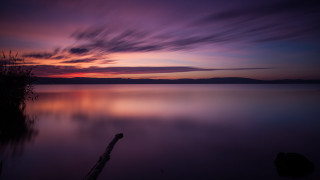 Purple blue sky clouds lake - ferenc joachim free wallpaper