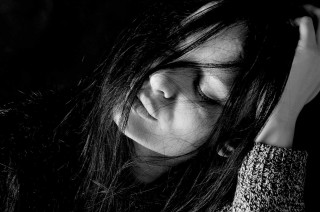 Woman eyes closed hair blowing 4 - chizuko yoshida free wallpaper