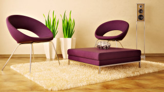 Livingroom purplechair speaker plant vase - a speaker free wallpaper