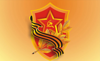 Red yellow shield star hammer - shield free wallpaper