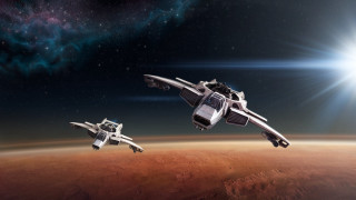 Space ship red planet star 2 - a space ship free wallpaper