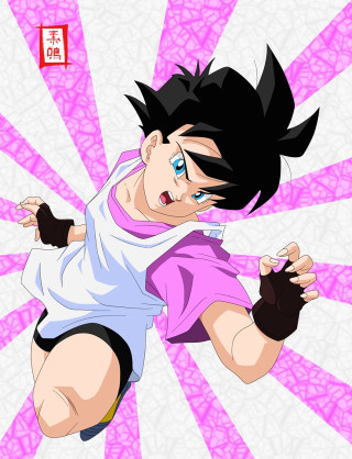Cartoon character running pink background - superflat free wallpaper for mobile