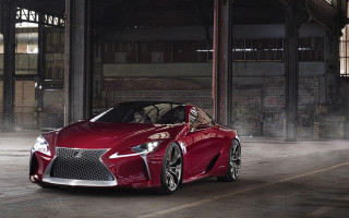 Red car garage brick wall 3 - a garage next free wallpaper