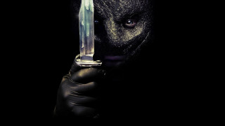 Masked knife poster black background - a knife free wallpaper