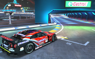 Car race tunnel night neon - screenshot free wallpaper