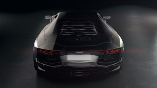 Black sports car dark room 20 - a light free wallpaper for desktop