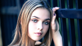 Woman fence long hair nails - brigette barrager free wallpaper