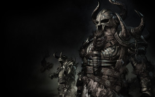 Horned man armor fantasy sword - man free wallpaper