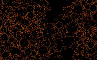 Black orange generative art fence - particle free wallpaper