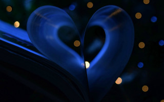 Book heart pages holography moon - page free wallpaper